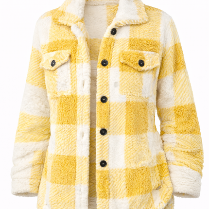Chaqueta Teddy a Cuadros para Mujer