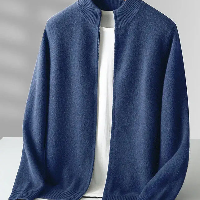 Cárdigan de Merino con Cresta