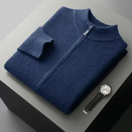 Cárdigan de Merino con Cresta