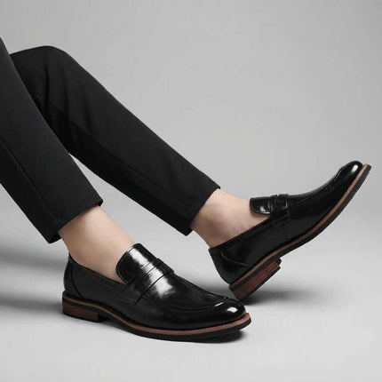 Mocasines Penny de cuero Montovani