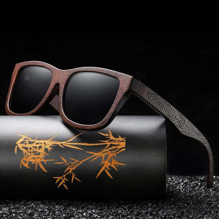 Gafas de sol polarizadas de bambú natural