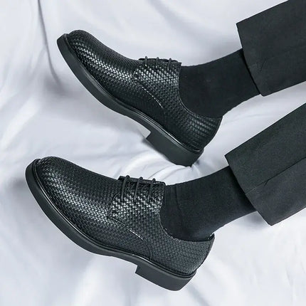Zapatos de vestir de piel trenzada - Comodidad y estilo
